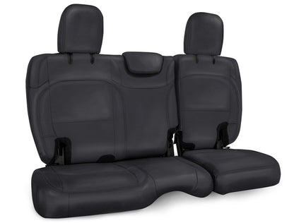 Rear Bench Cover for Jeep Wrangler JLU, 4 door with no armrest - Black with Red Stitching