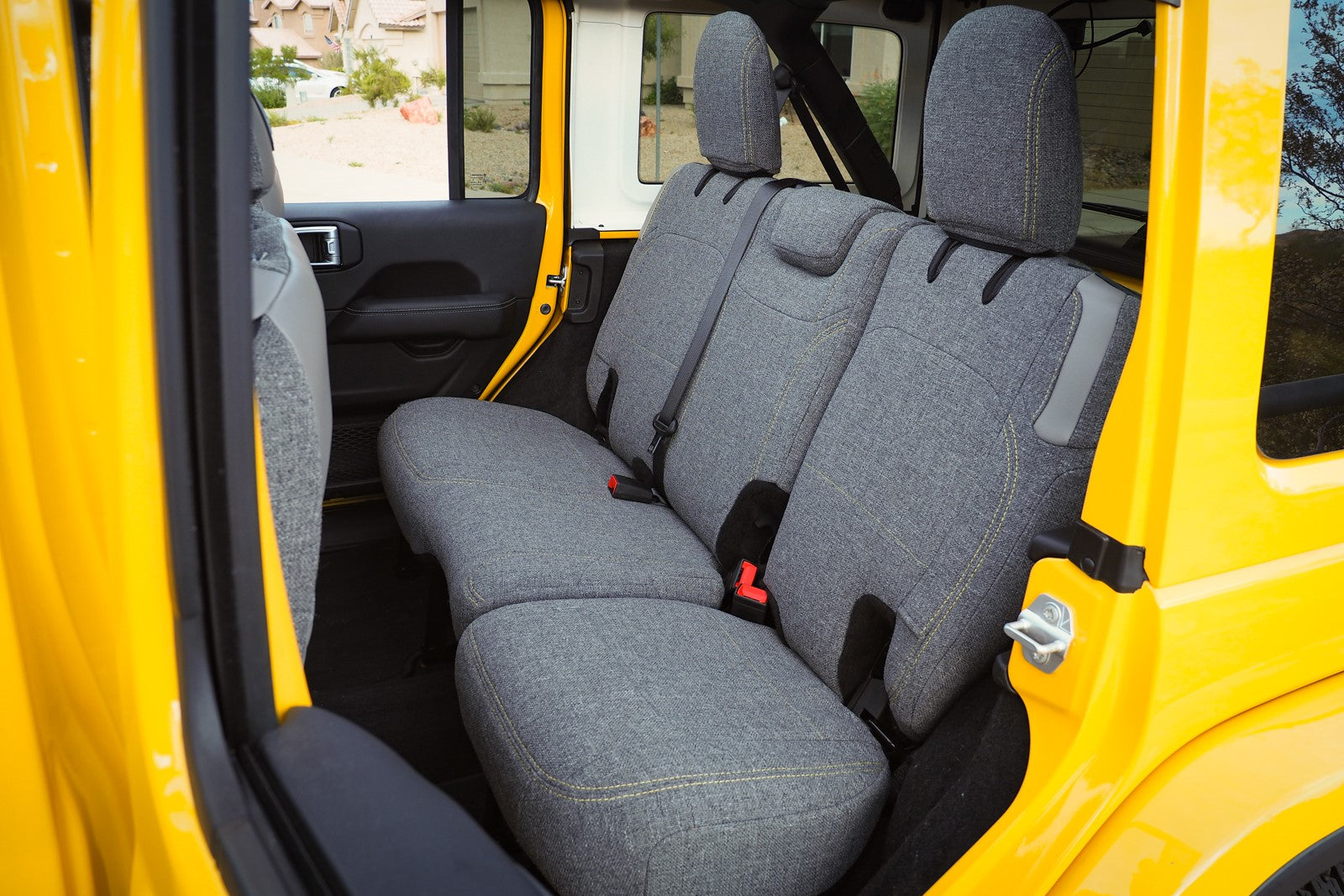 Rear Bench Cover for Jeep Wrangler JLU, 4 door with Armrest - Custom