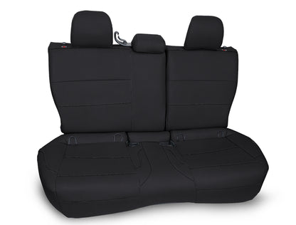 Rear Bench Seat Cover for 2013-2017 Subaru Crosstrek - Black with Red Stitch
