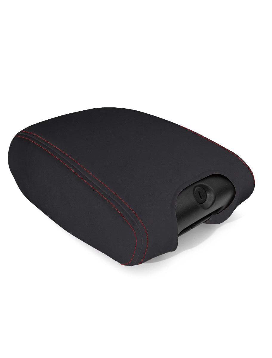 Center Console Cover for '11–'18 Jeep Wrangler JK/JKU - Black with Red Stitching
