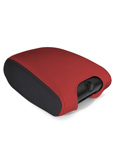 Center Console Cover for '11–'18 Jeep Wrangler JK/JKU - Black with Red Stitching
