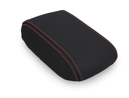 Center Console Cover for 2013-2017 Subaru Crosstrek - Black with Red Stitch