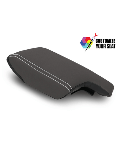 Center Console Cover for 2018-2023 Subaru Crosstrek - Black with Red Stitch