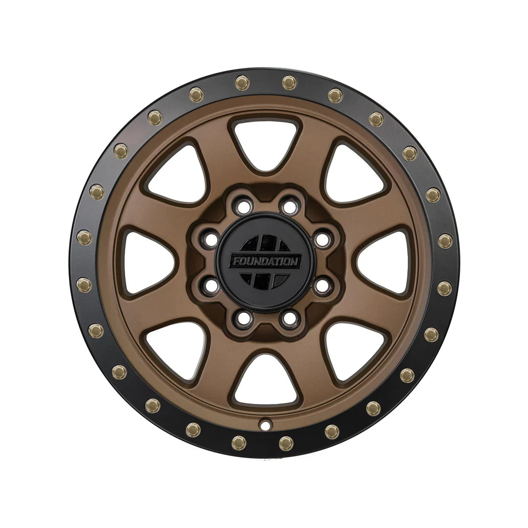 [Open Box] FORD FOUNDATION WHEEL 395 HD 8 LUG (18x9, 8x170, 0mm Satin Bronze) Single Wheel