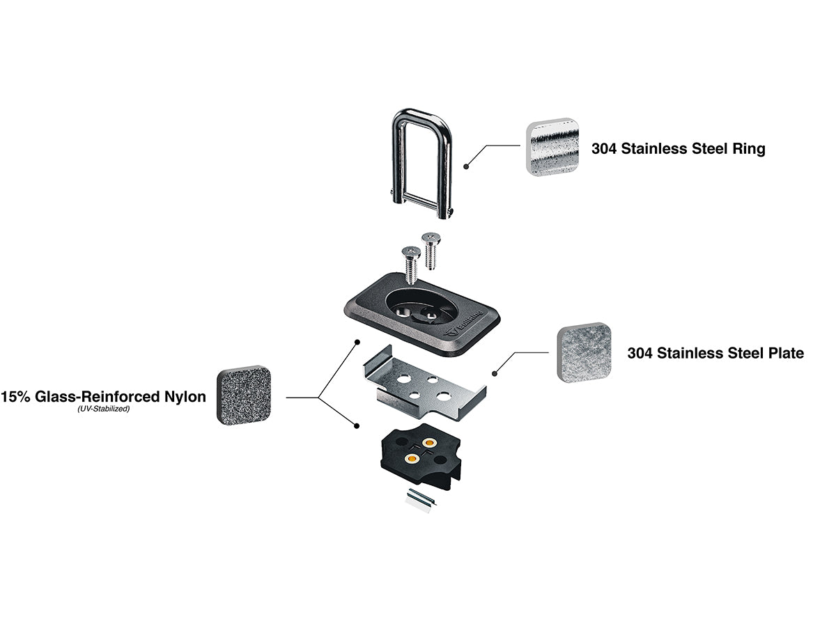 Raised Fit Retractable Tie-Down Anchors | 2009+ Dodge RAM | 2014 -2019 Toyota Tundra - Crew Max | 2022+ Hyundai Santa Cruz | - SpeedStrap