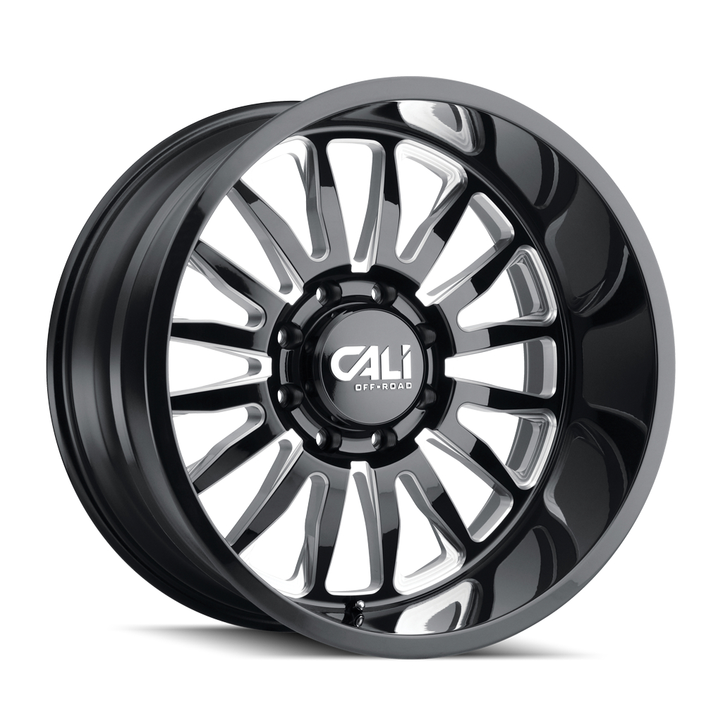 CALI OFF-ROAD CALI OFF-ROAD SUMMIT 9110 GLOSS BLACK MILLED 24X14 8-180 -76MM 124.1MM
