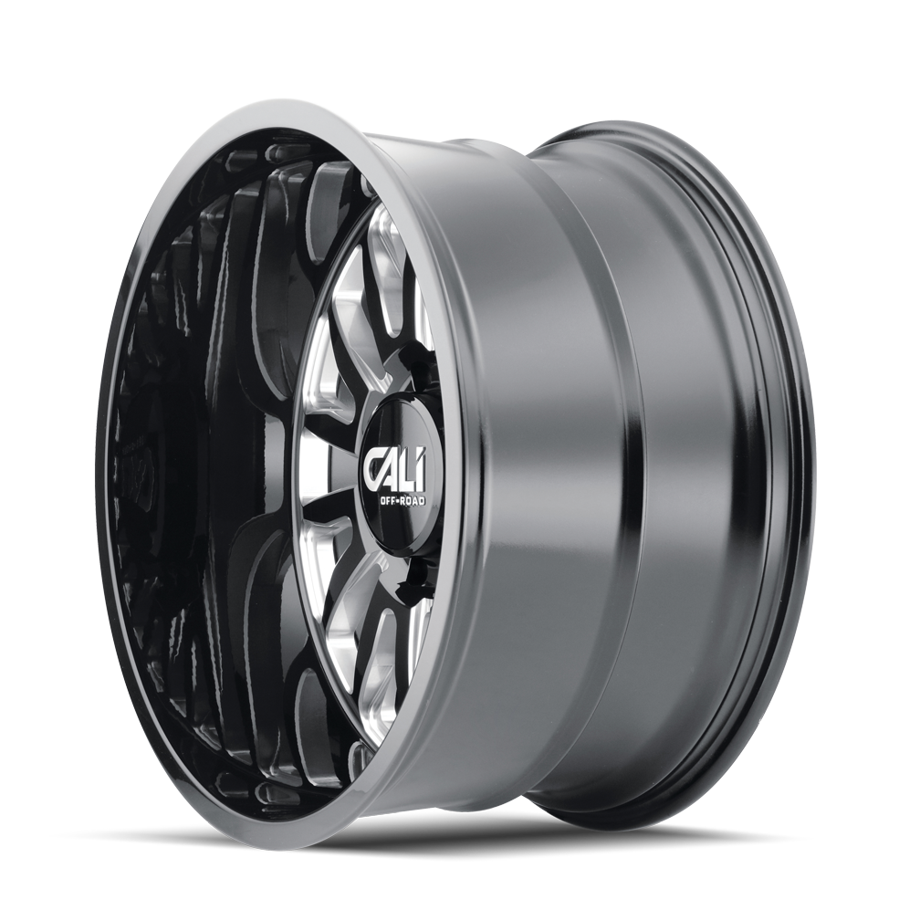 CALI OFF-ROAD CALI OFF-ROAD SUMMIT 9110 GLOSS BLACK/MILLED SPOKES 22X10 6-139.7 0MM 106MM (NEW DESIGN)