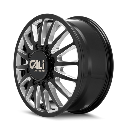 CALI OFF-ROAD CALI OFF-ROAD SUMMIT DUALLY REAR LIFTED 9110 GLOSS BLACK MILLED 20X8.25 8-200 -232MM 142MM