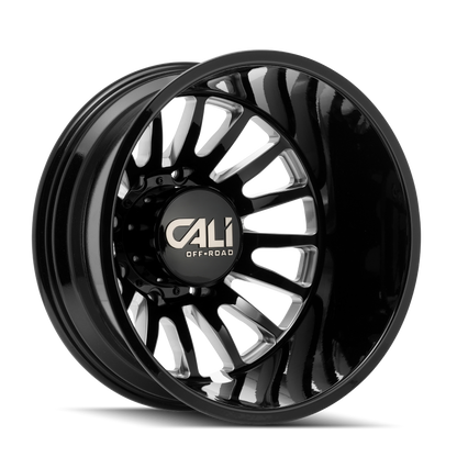 CALI OFF-ROAD CALI OFF-ROAD SUMMIT DUALLY REAR LIFTED 9110 GLOSS BLACK MILLED 22X8.25 8-165.1 -232MM 121.3MM