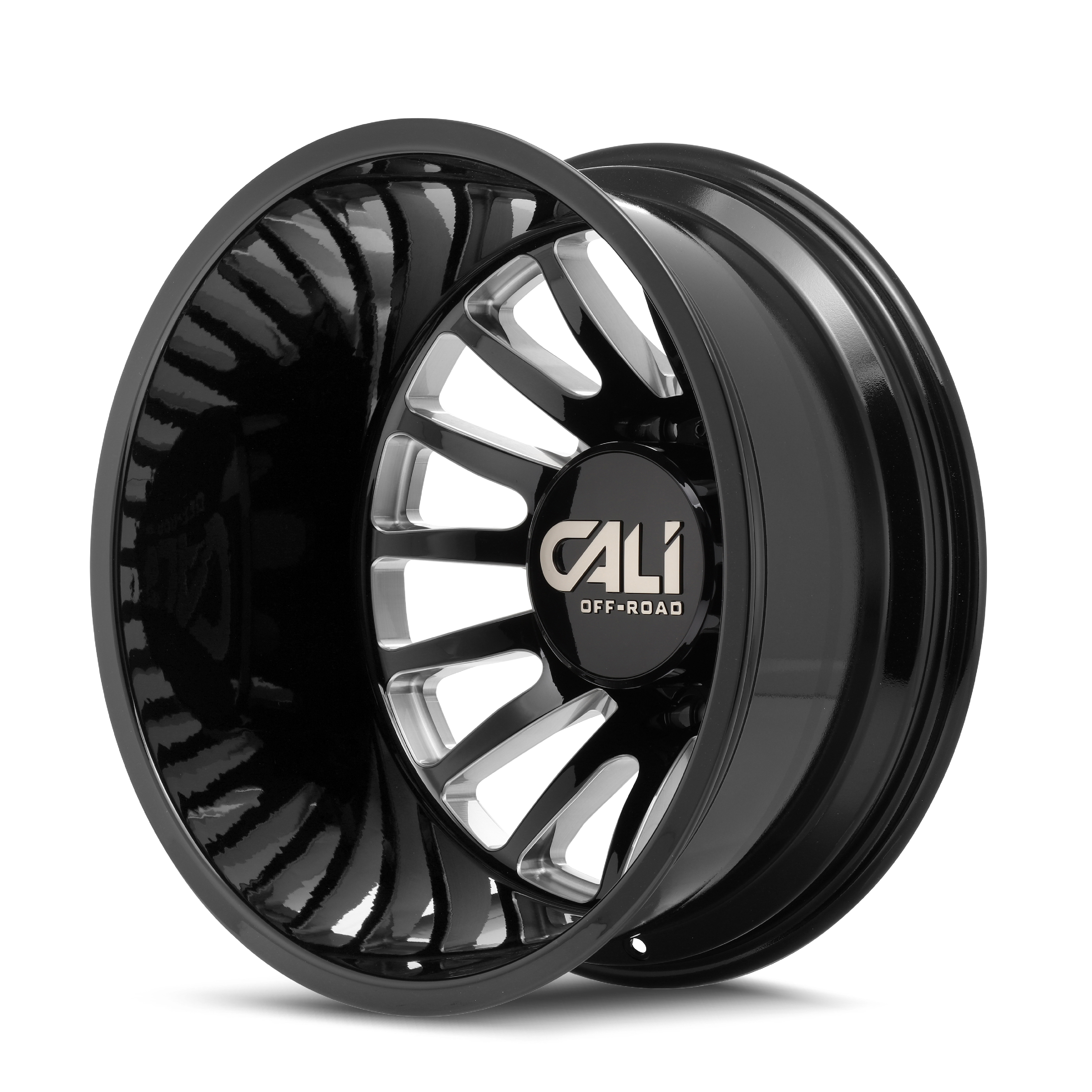 CALI OFF-ROAD CALI OFF-ROAD SUMMIT DUALLY REAR 9110 GLOSS BLACK MILLED 22X8.25 8-200 -192MM 142MM