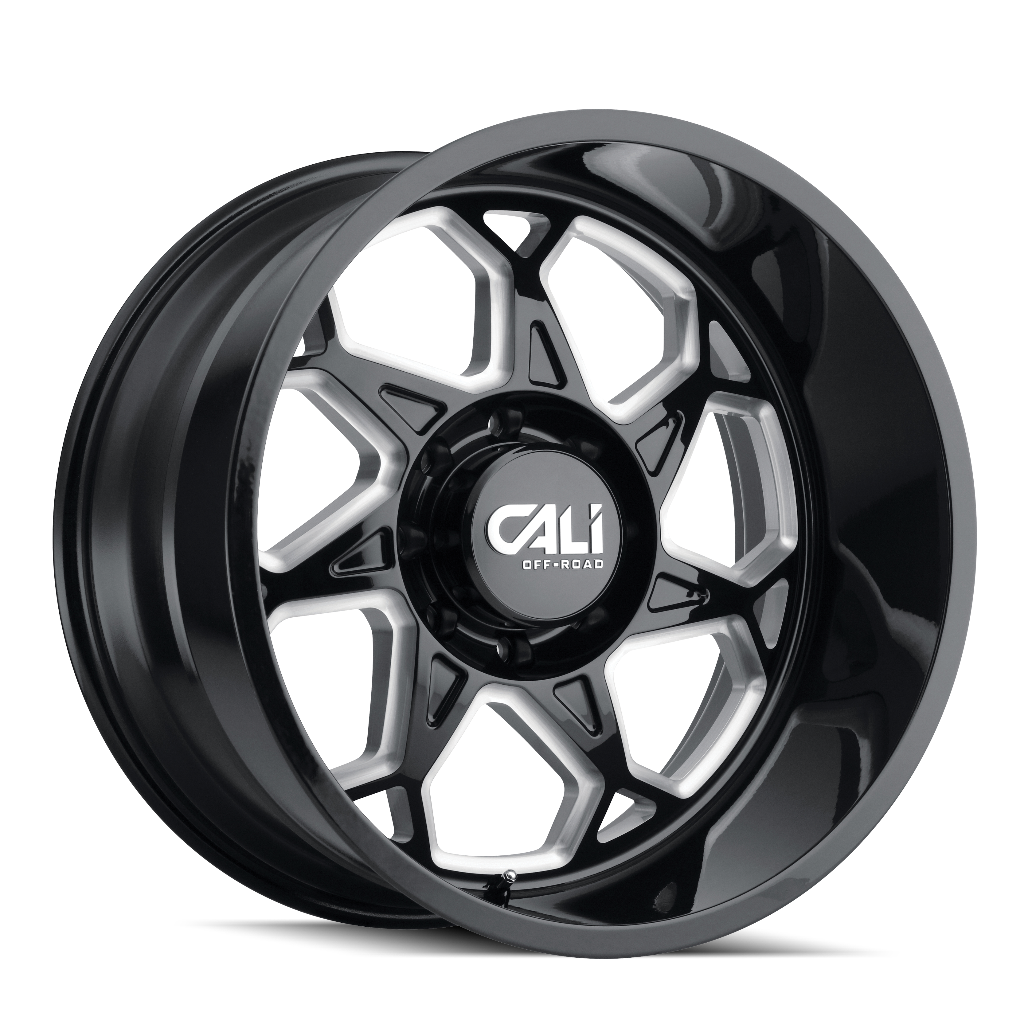 CALI OFF-ROAD CALI OFF-ROAD SEVENFOLD 9111 GLOSS BLACK MILLED 20X12 6-135 -51MM 87.1MM