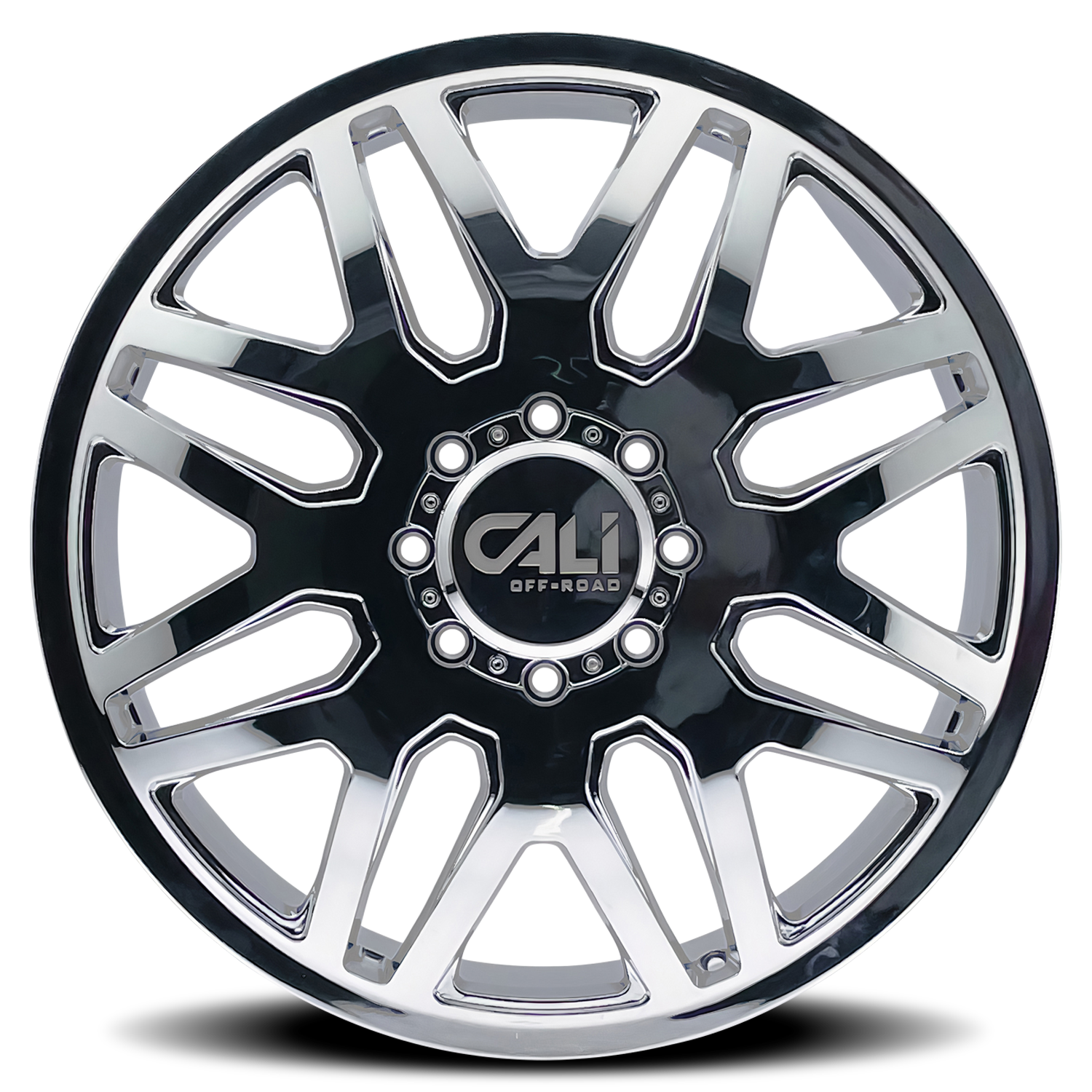 CALI OFF-ROAD CALI OFF-ROAD-OFFROAD INVADER DUALLY 9115D CHROME 22X8.25 8-200 115MM 142MM