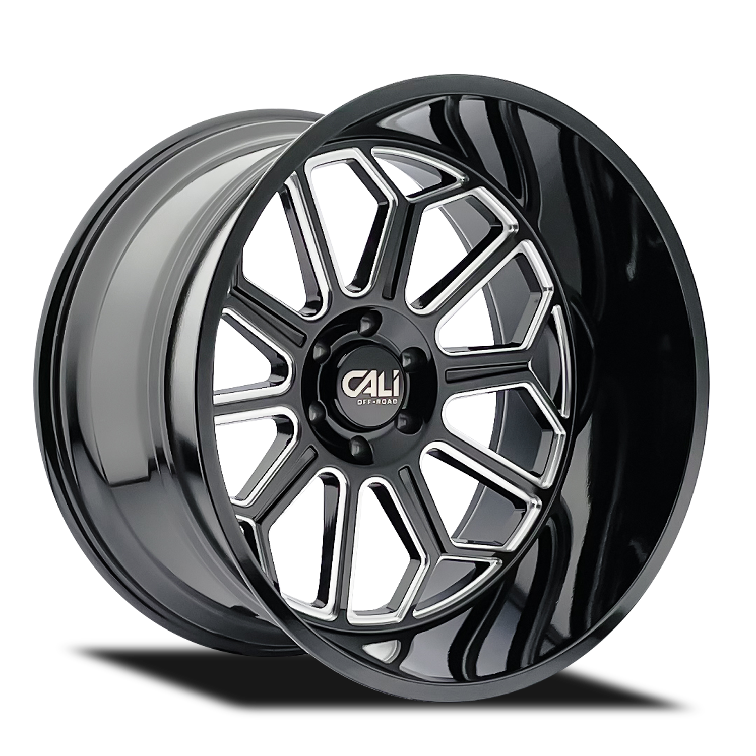 CALI OFF-ROAD CALI OFF-ROAD AUBURN 9117 GLOSS BLACK MILLED 22X12 6-135 -51MM 87.1MM