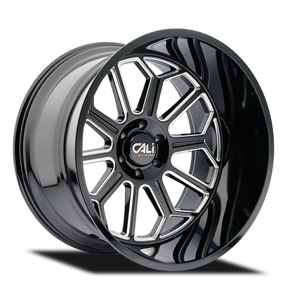 CALI OFF-ROAD CALI OFF-ROAD AUBURN 9117 GLOSS BLACK MILLED 22X12 8-170 -51MM 125.2MM