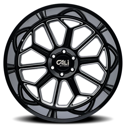 CALI OFF-ROAD CALI OFF-ROAD AUBURN 9117 GLOSS BLACK MILLED 22X12 8-165.1 -51MM 125.2MM