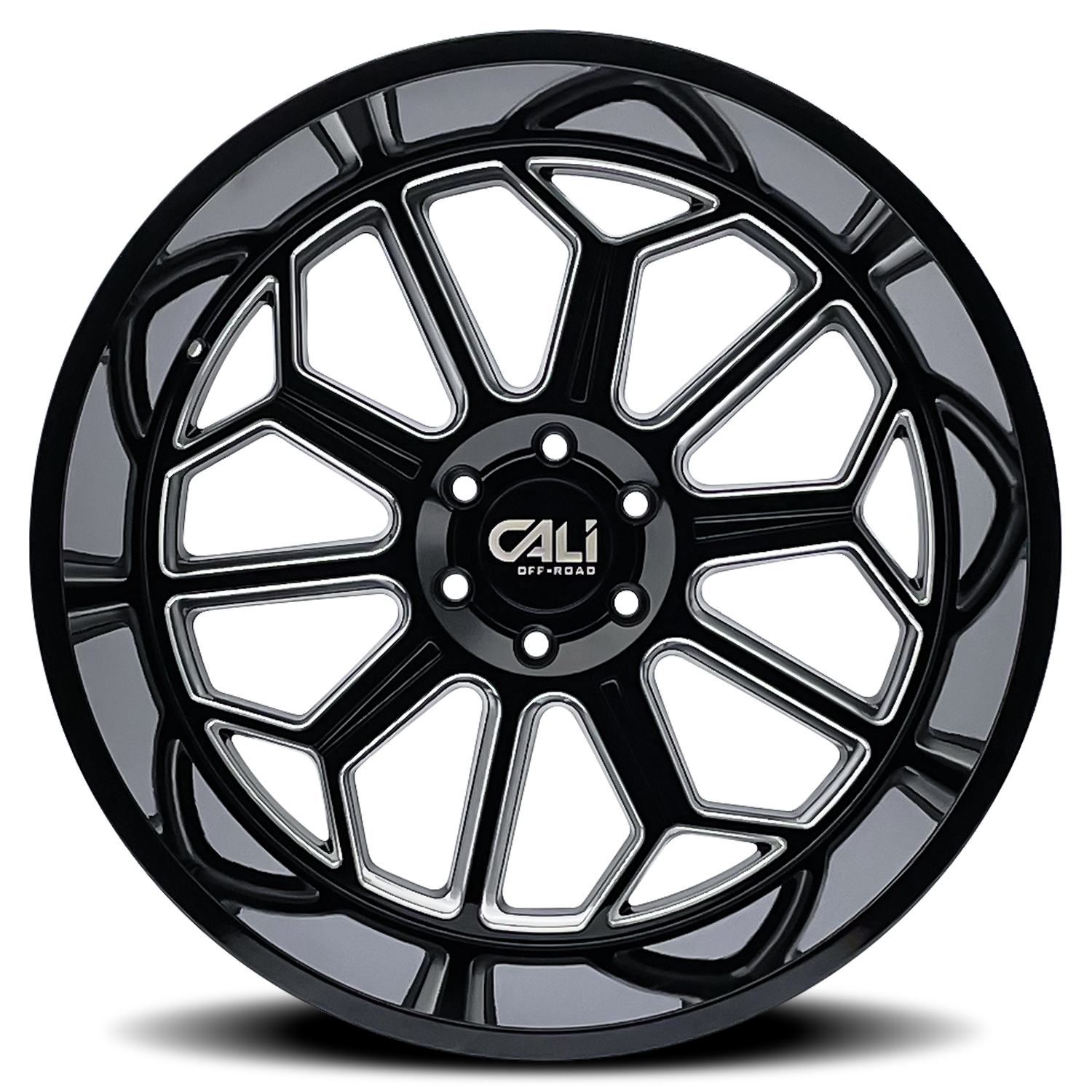 CALI OFF-ROAD CALI OFF-ROAD AUBURN 9117 GLOSS BLACK MILLED 20X9 8-165.1 -12MM 125.2MM