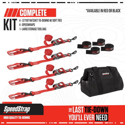 UTV Tie-Down Kit - Red - SpeedStrap