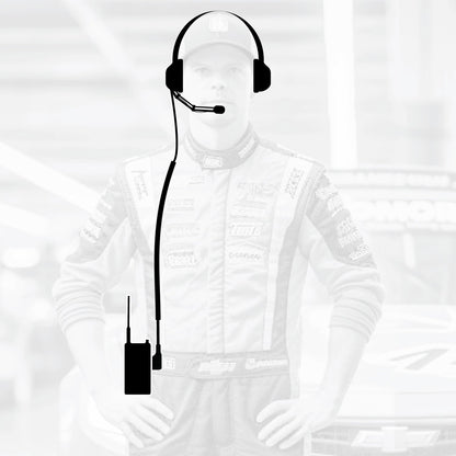 Crew Chief - H42 Spotter Headset and Rugged Handheld Radio Package - Single Radio with Nitro Bee X / R1 Business Band Handheld
