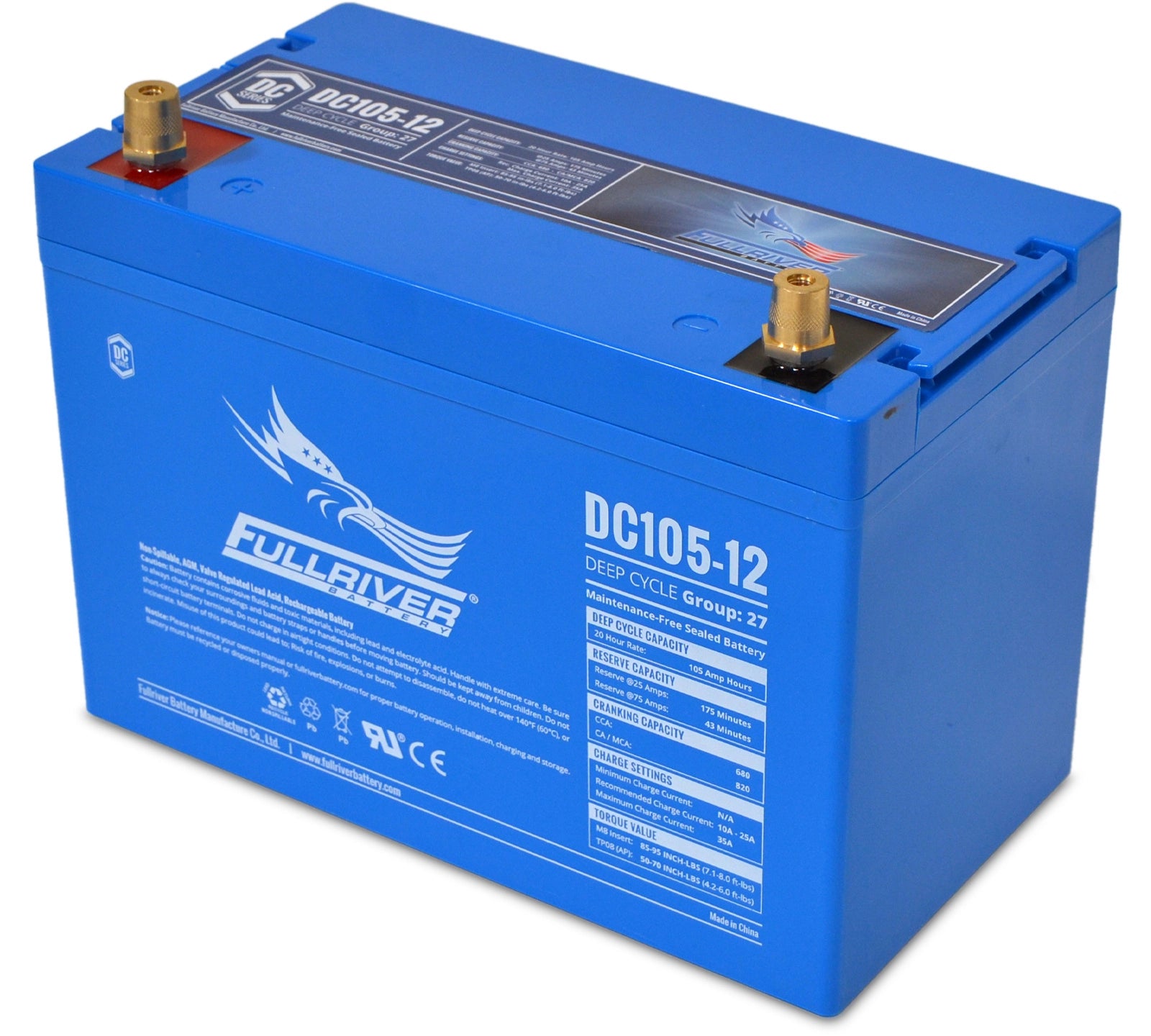 DC Series DC105-12 AGM battery from Fullriver Battery