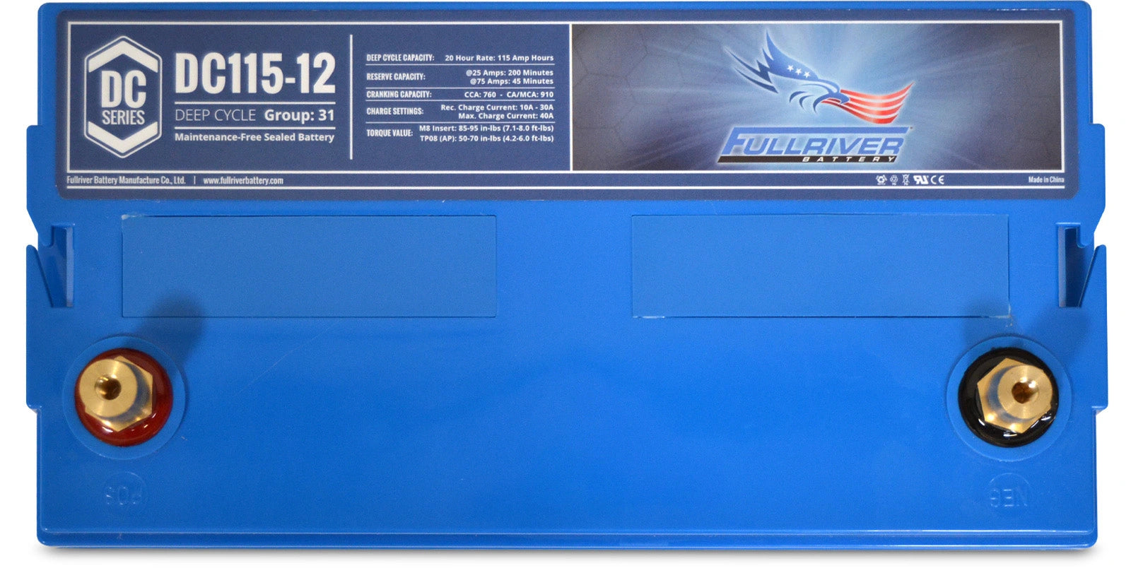 DC Series DC115-12 AGM battery from Fullriver Battery