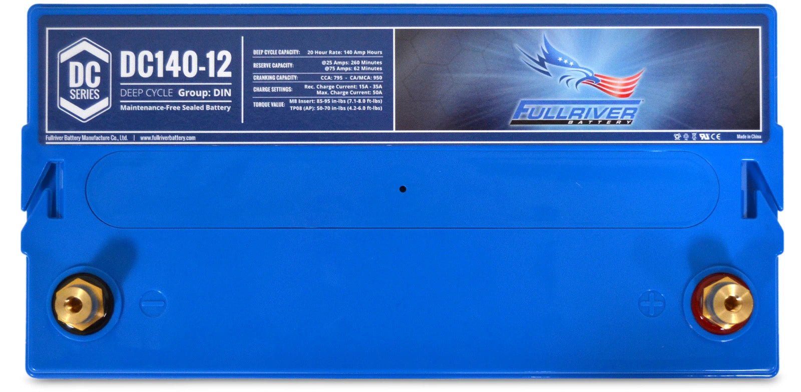 DC Series DC140-12 AGM battery from Fullriver Battery