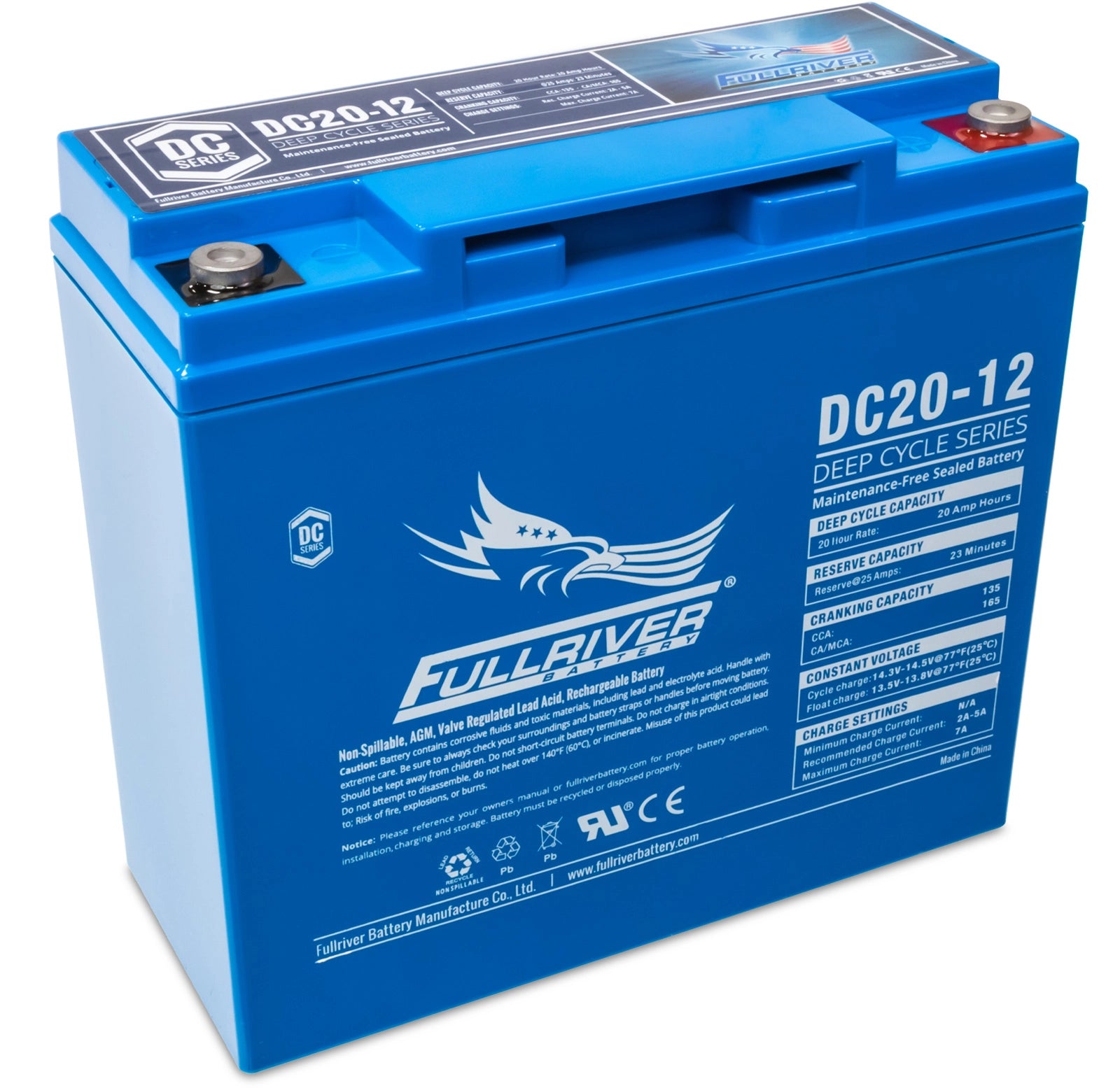 DC Series DC20-12 AGM battery from Fullriver Battery