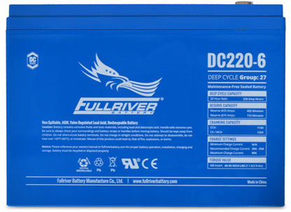 DC Series DC220-6 AGM battery from Fullriver Battery