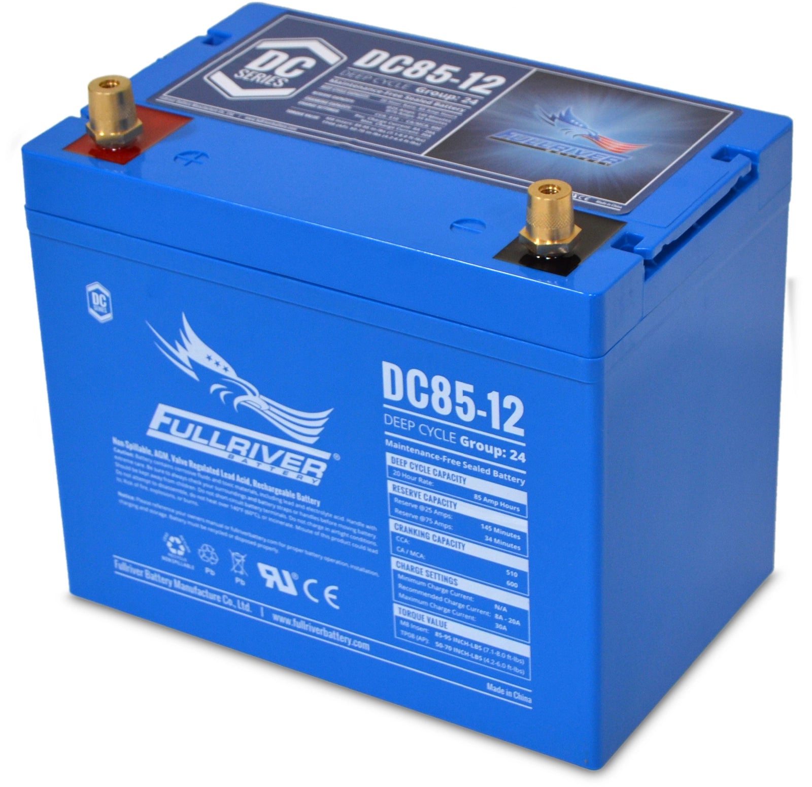 DC Series DC85-12 AGM battery from Fullriver Battery
