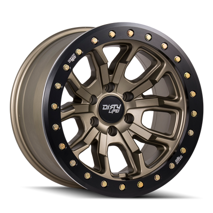 DIRTY LIFE DIRTY LIFE DT-1 9303 SATIN GOLD W/SIMULATED RING 17X9 6-139.7  -12MM 106MM