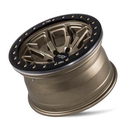 DIRTY LIFE DIRTY LIFE DT-1 9303 SATIN GOLD W/SIMULATED BEADLOCK RING 17X9 5-127 -38MM 78.1MM