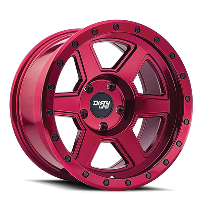 DIRTY LIFE DIRTY LIFE COMPOUND 9315 GLOSS CRIMSON CANDY RED 17X9 6-139.7 -12MM 106MM