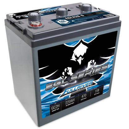 Fullriver EGL220-6 EGL Series Supreme Deep Cycle AGM Battery – 6V, high-capacity, maintenance-free deep-cycle performance