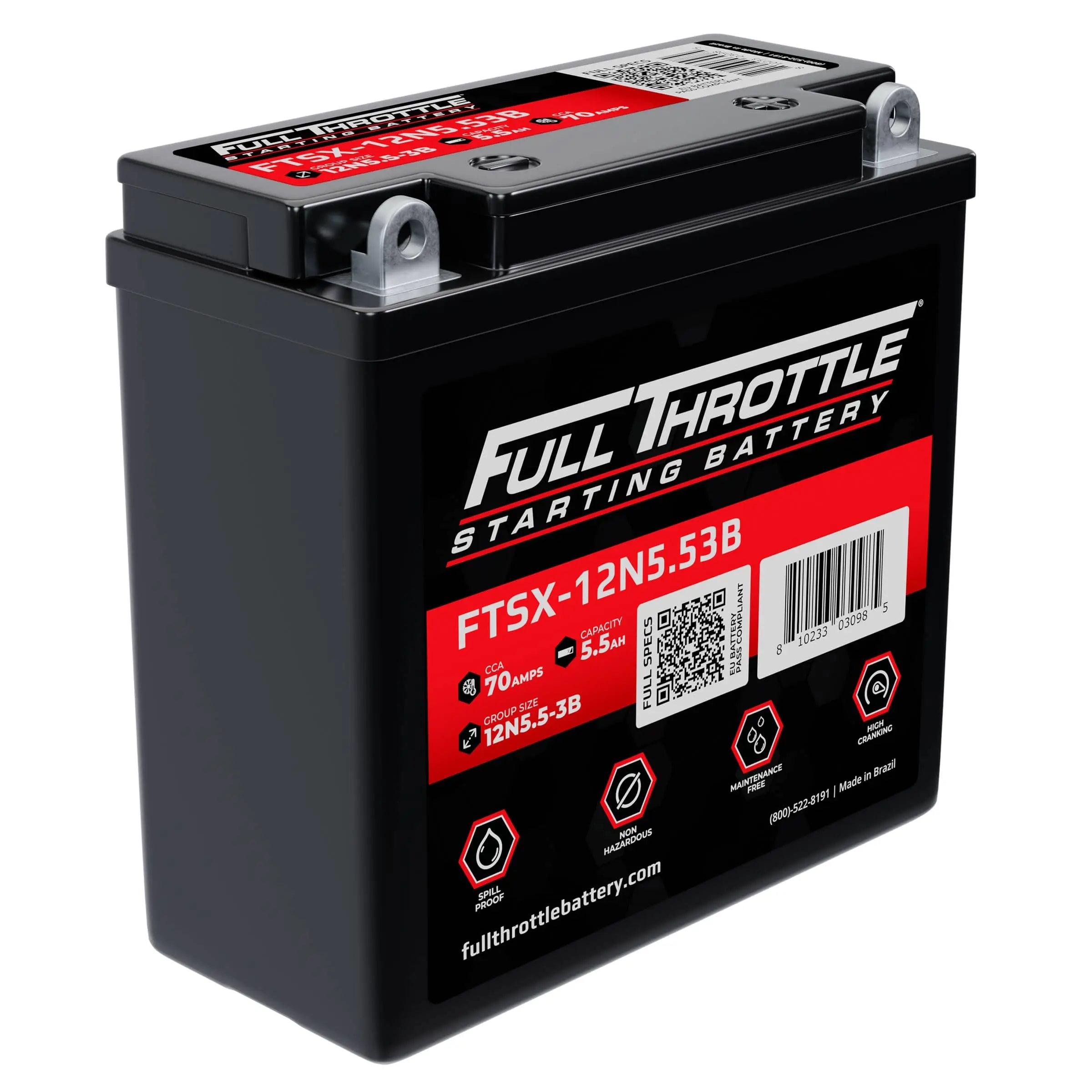 Fullriver FTSX-12N5.5B 12V 5.5Ah AGM Starting Battery