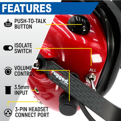 BUNDLE - H80 Track Talk Linkable Intercom Headset with NITRO BEE XTREME UHF Race Receiver and Carry Bag