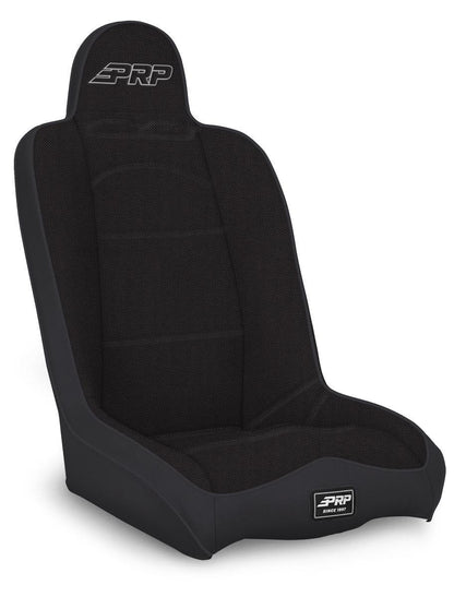 Daily Driver High Back Suspension Seat; Black & Orange Tweed