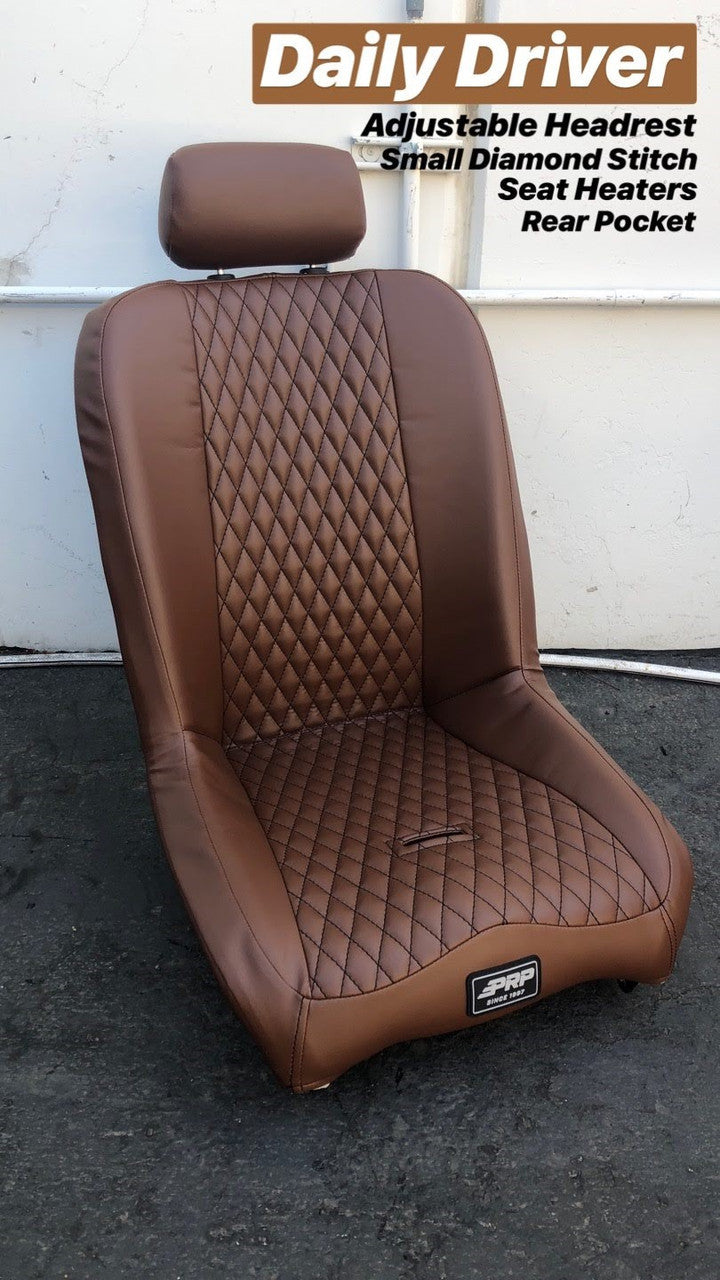Daily Driver Low Back Extra Wide Suspension Seat with Adjustable Headrest