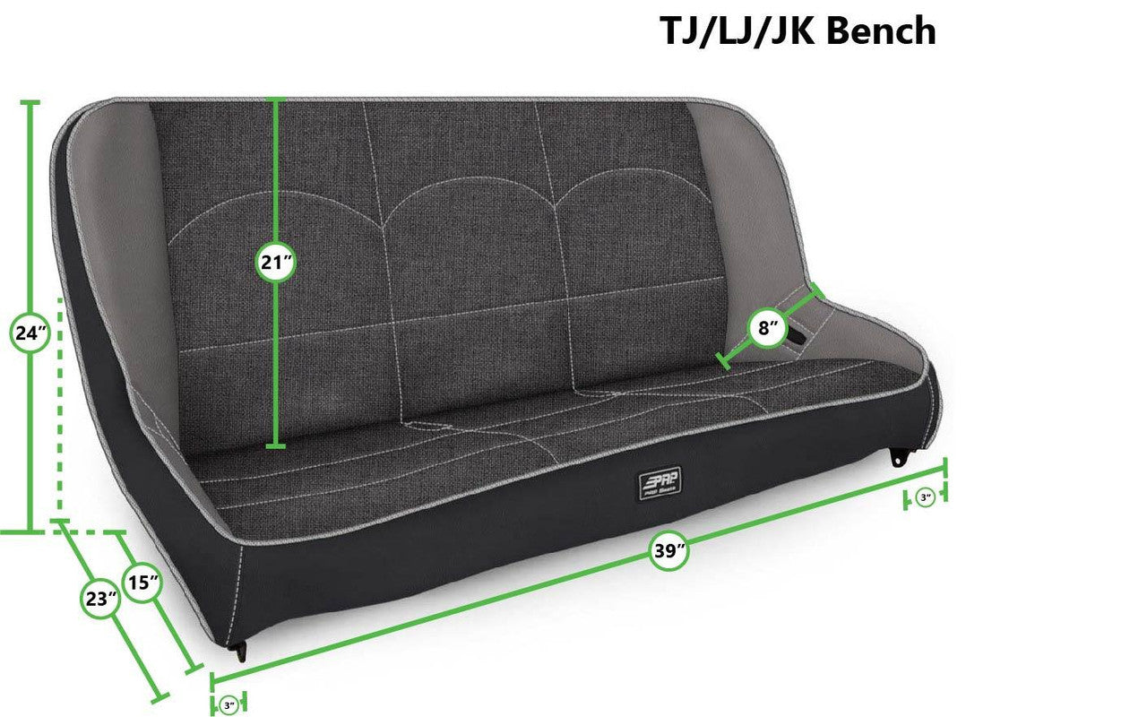 Custom Suspension Bench Seat for Jeep TJ/LJ/JK