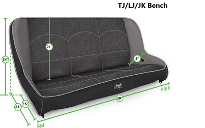 Custom Suspension Bench Seat for Jeep TJ/LJ/JK
