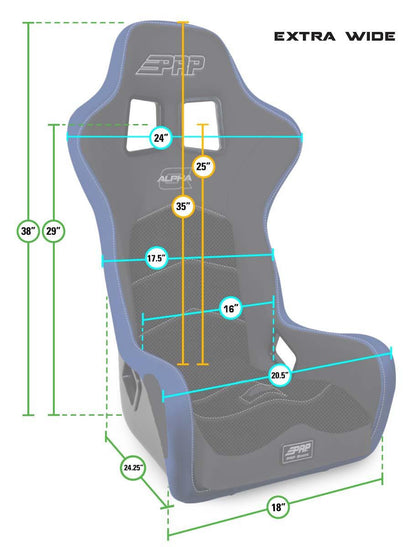 Alpha Composite Seat, Extra Wide