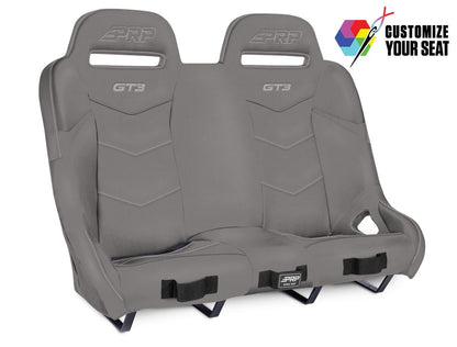 GT3 Quick Release Rear Suspension Bench Seat for Polaris RZR PRO XP4, PRO R4, Turbo R4, Black