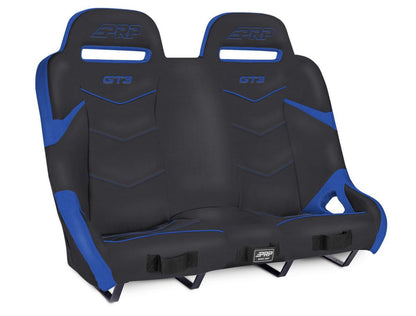 GT3 Quick Release Rear Suspension Bench Seat for Polaris RZR PRO XP4, PRO R4, Turbo R4, Black