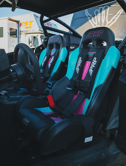 XCR Suspension Seats Kit for Polaris RZR 570, 800, 900 (Pair), Black