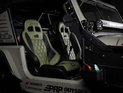 EnduroCrawl Reclining Suspension Seat, Black & Purple Tweed