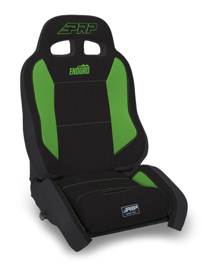 EnduroCrawl Reclining Suspension Seat, Black & Green Tweed
