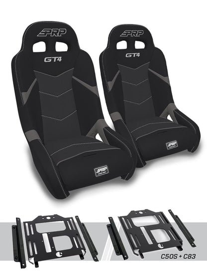 GT4 Suspension Seats Kit for Polaris RZR 570, 800, 900 (Pair)