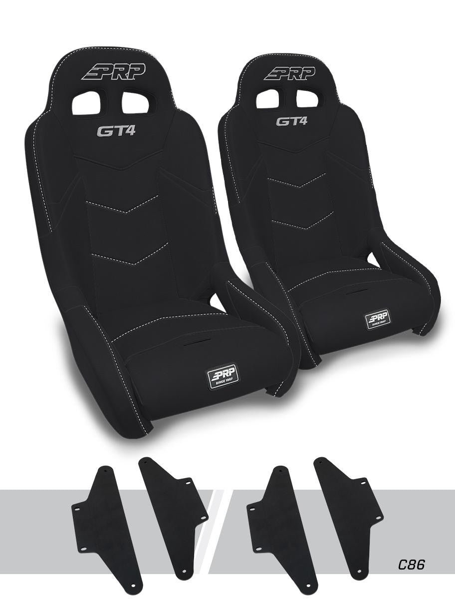 GT4 Suspension Seats Kit for Can-Am Maverick X3 (Pair), Black