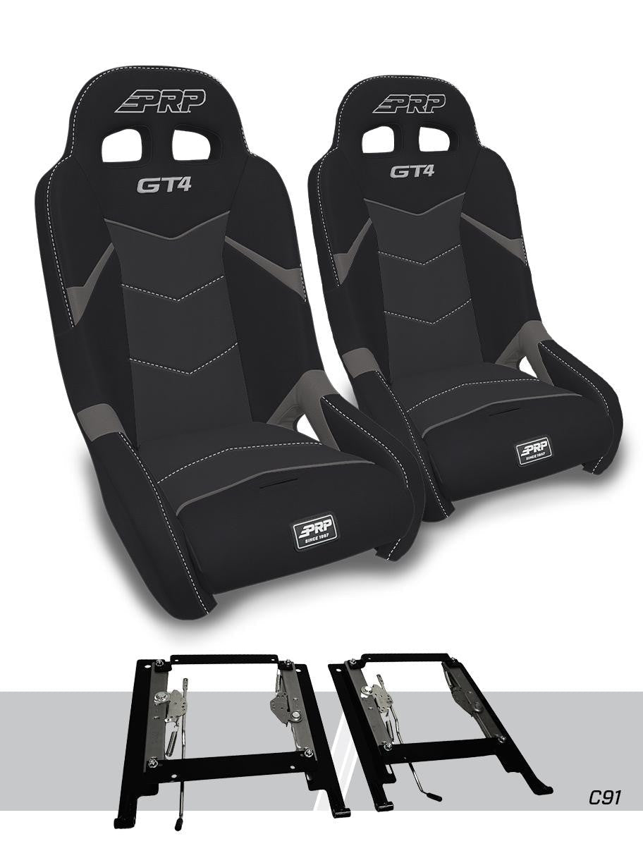 GT4 Suspension Seats Mount & Slider Kit for Can-Am Maverick X3 & Maverick R (Pair)