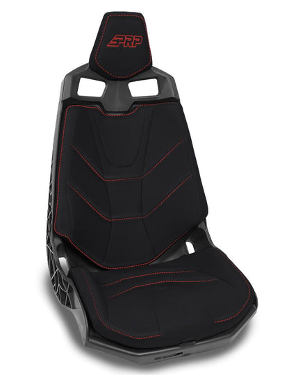 Seat Covers for Can-Am Maverick X3 & Maverick R (Pair), Black with Red Stitch