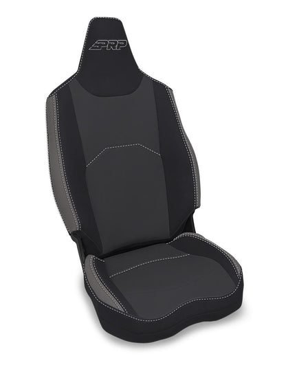 Front Seat Covers for Polaris XPEDITION (Pair), Black with Red Stitch