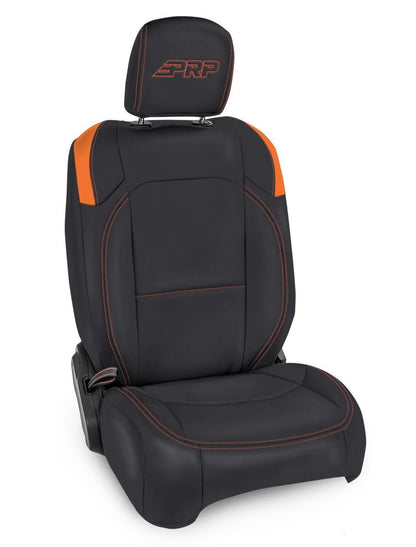 Front Seat Covers for Jeep Wrangler JL, 2 door; with Pocket Back (Pair) - Black and